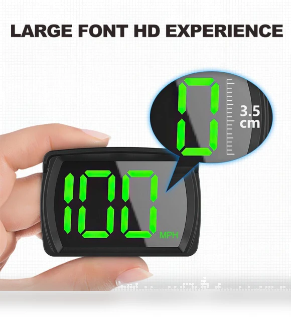 Smart Speedometer Plug and Play MPH Reminder Meter Digital Head Up Display — Speedometers, Auto Accessories Home