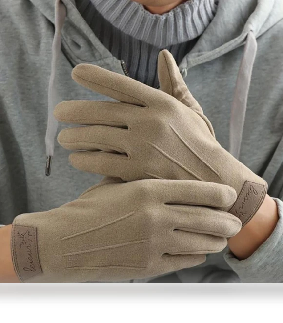 Winter Warm Suede Men's Gloves — Cold Weather Gloves, OnSaleZone