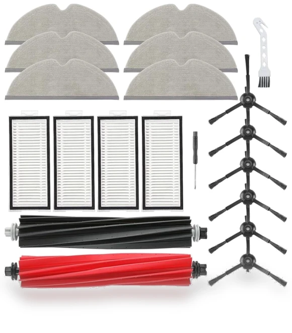 Main Side Brush, HEPA Filter, Mop Cloth, Dust Bags — Parts & Accessories, Elegant Living House