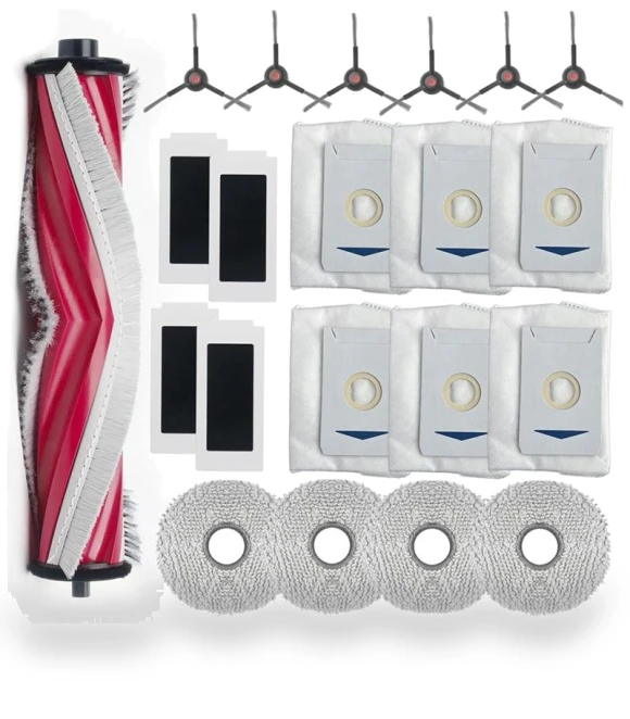 Main Side Brush, HEPA Filter, Mopping Cloth, Dust Bags — Parts & Accessories, Elegant Living House