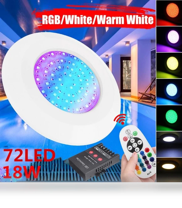 Waterproof 72LED 9W Underwater Pool Light — Lights, The Romantics