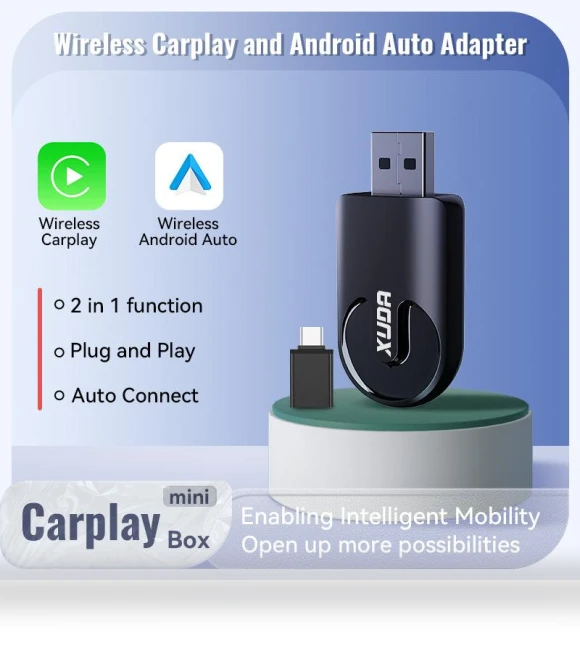 2-in-1 Wireless CarPlay Adapter — Phone Accessories, Auto Home Solutions