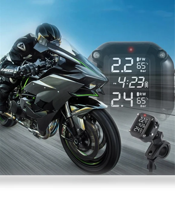 Digital Display Motorcycle Wireless Tire Pressure Monitoring System — Fuel Pressure, RuJia Home Decor