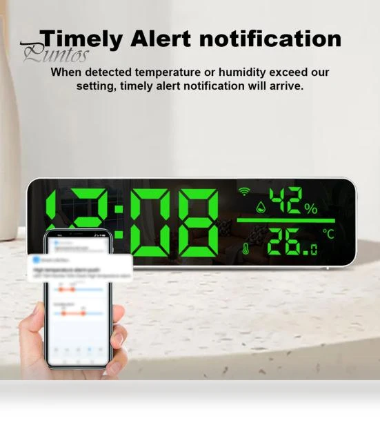 Multifunctional LED Digital Clock-Thermometer — Alarms & Clocks, Puntos