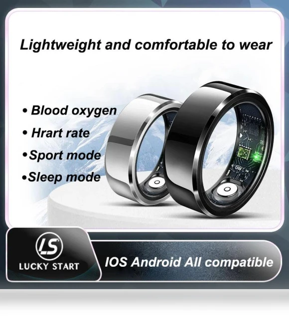 Smart Ring Health Monitor — Smart Rings, Lucky Start Smart watch
