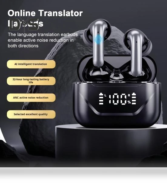 Bluetooth Earbuds with Active Noise Cancellation and Real-Time Translation — In-Ear Headphones, Enjoy Smart Home