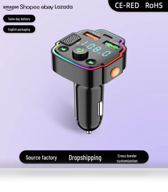Car Charger with Fast Charging and Bluetooth MP3 Player — Phone Accessories, TopSky