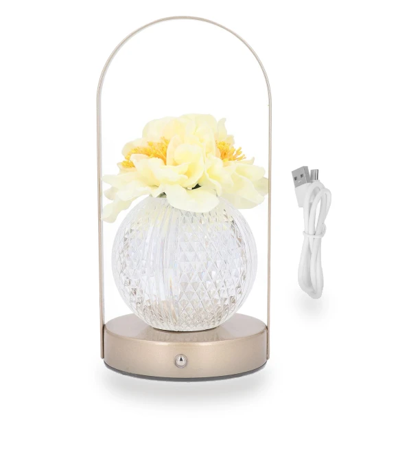 Crystal Flower Lamp with Adjustable Brightness — Overhead Lighting, ZuiyouBeauty1