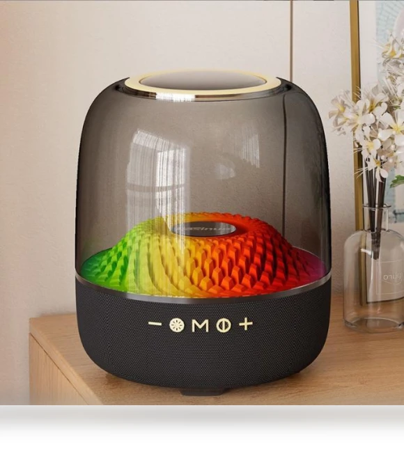 Transparent Glass Bluetooth Speaker — Portable Audio, Smarter than future