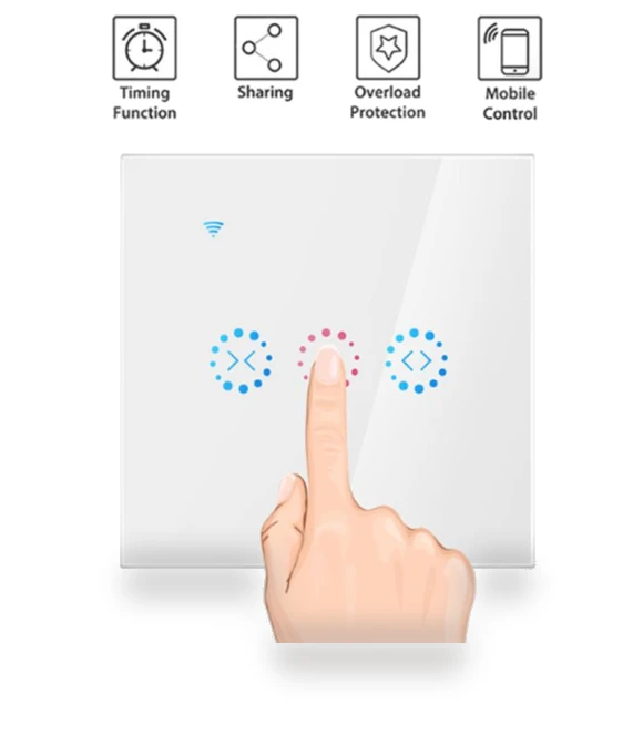 Smart Curtain Switch — Ceiling Fan Wall Controls, Simplistic Living Home