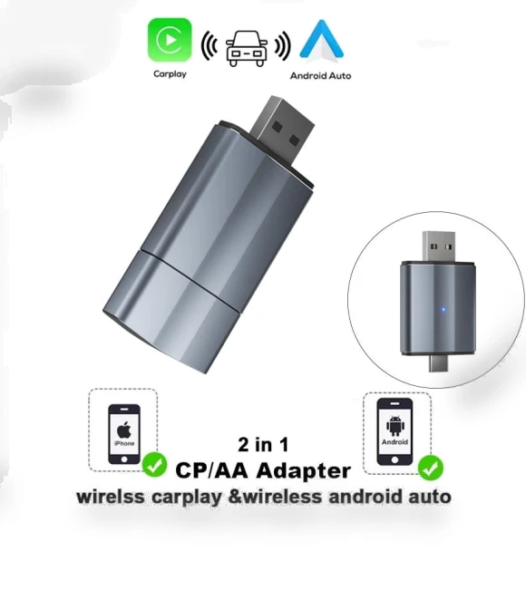 Wireless CarPlay Android Auto Adapter — Stereo Receivers, Chic Home