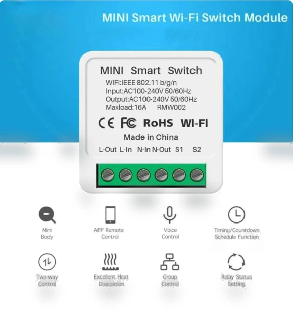 Mini Wifi Smart Switch — Smart Home Modules, Home Textile Home Decoration