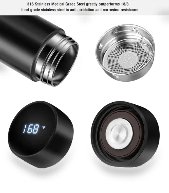 Smart Temperature Display Vacuum Insulated Cup — Beverage Warmers, Home Furnishing Department Mall