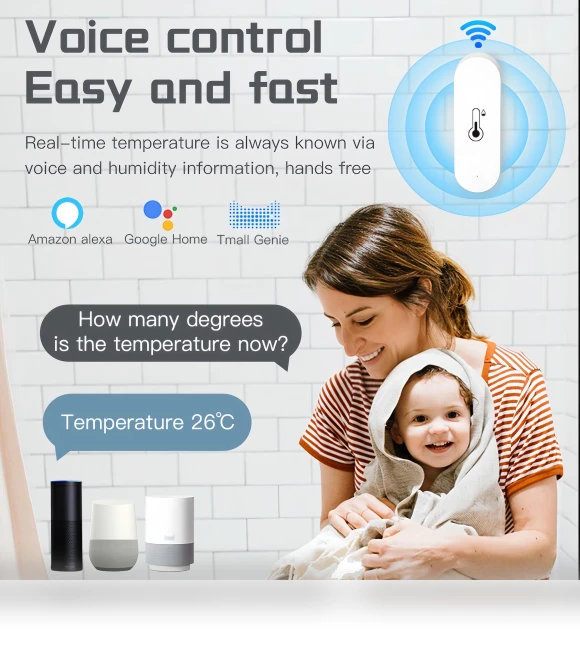 Temperature and Humidity Sensor — Home Climate Control, Tuya
