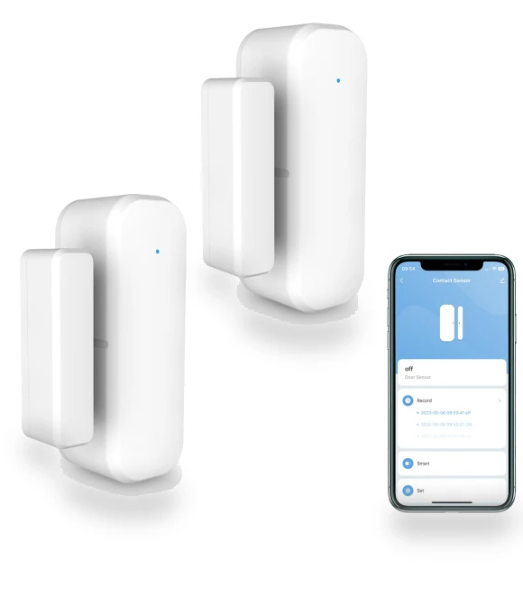 Window Door Sensor with Battery — Smart Home Security, Tuya