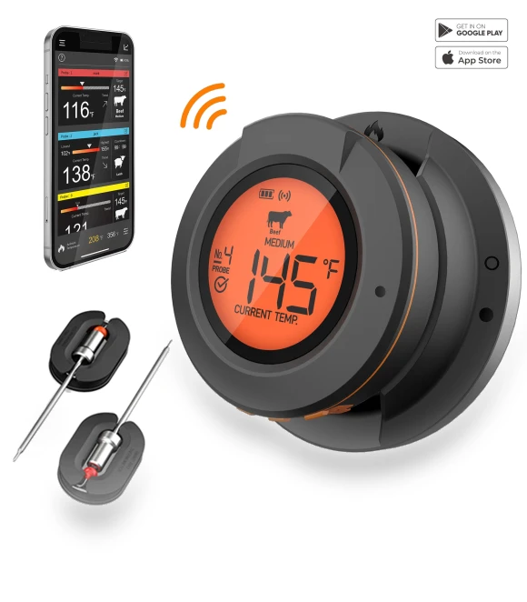 Wireless BBQ Remote Thermometer — Grill Thermometers, DC-HOME-4