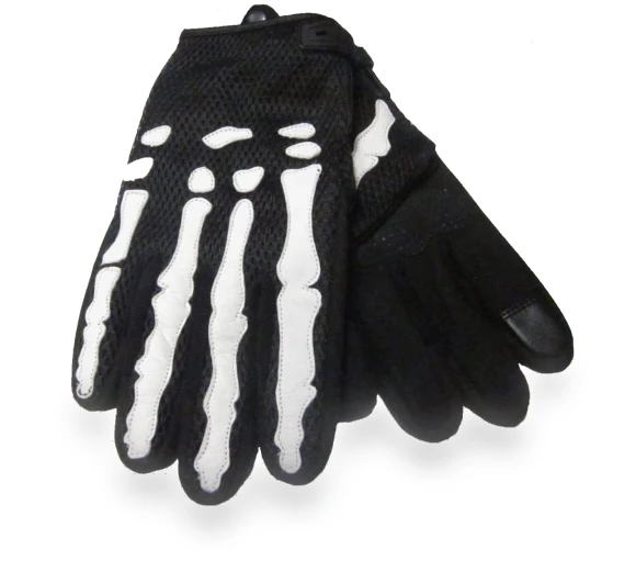 Bone Mesh Gloves with Skull Design — Handwear Collection, Zen Picks - Japan Product select -