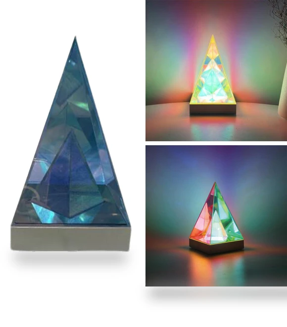 Pyramid Acrylic Lamp — Overhead Lighting, Fashion Jelewery