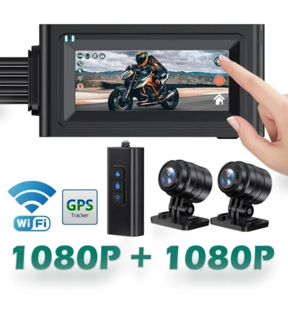 Waterproof Motorcycle Camera with Touch Screen — Wearable Cameras, Simplistic Living Home
