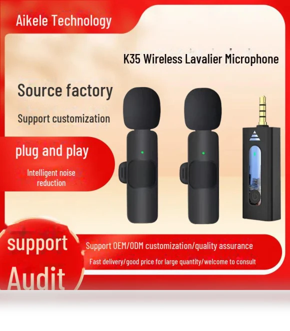 Wireless 3.5mm Collar Microphone with Intelligent Noise Cancellation — Microphones, Smarter than future