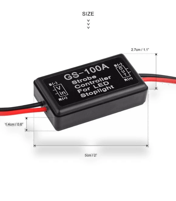 LED Strobe Brake Light Flash Controller Module — Vehicle Safety Signals, Fanwan