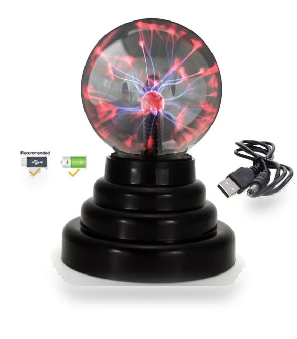3-inch Touch USB Night Light Magic Lightning Ball — Creative Lighting Solutions, Serene Greens