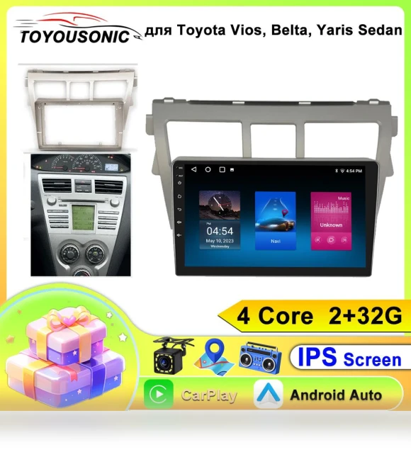 Android Car Stereo for Toyota Vios Yaris 2007-2012 — Stereo Receivers, ToyousoniC