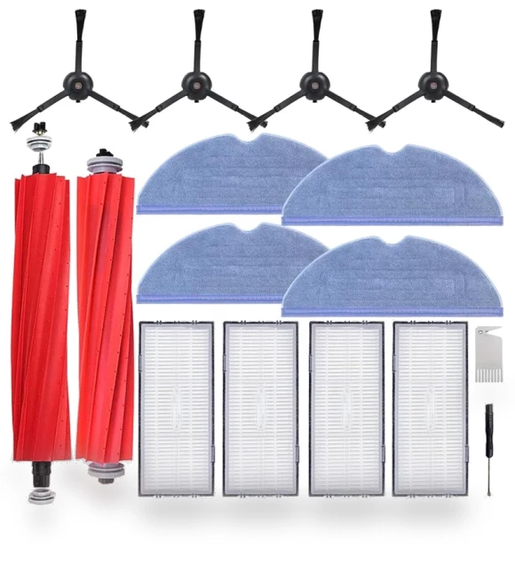 Main Side Brush, HEPA Filter, Cleaning Cloth — Parts & Accessories, Modern Home Furnishing