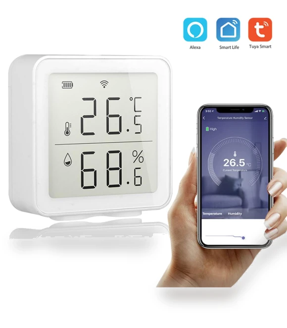 Smart WiFi Humidity Sensor Hygrometer — Home Climate Control, KONNWEI