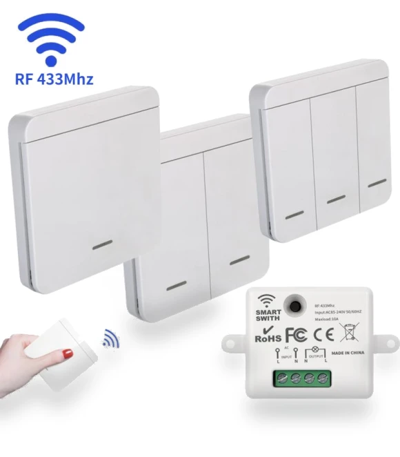 Wireless Smart Wall Switch — Ceiling Fan Wall Controls, Modern Home Furnishing