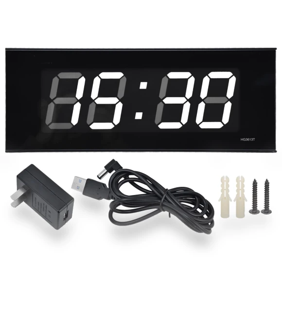 Digital Wall Clock with Auto Brightness Adjustment — Desk & Shelf, Vestidos