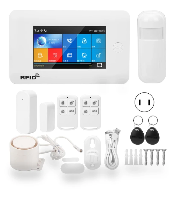4.3in Full Color Touchscreen Alarm System — Smart Home Security, GoolRC
