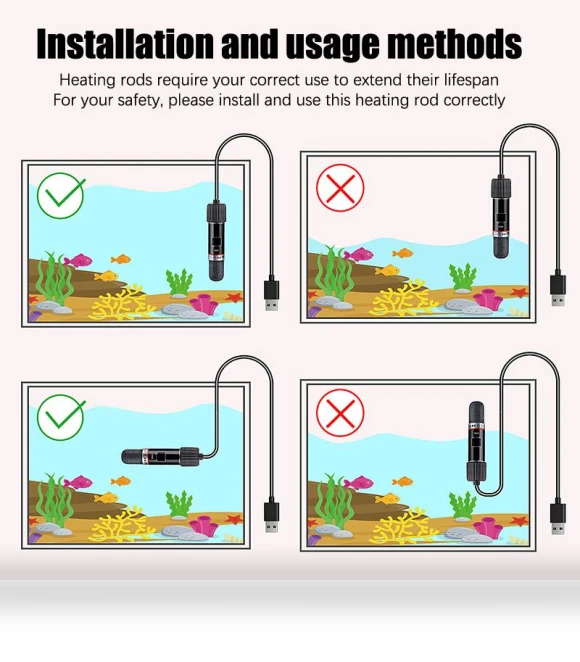 Mini USB Aquarium Heating Rod — Heaters & Chillers, Chanyix