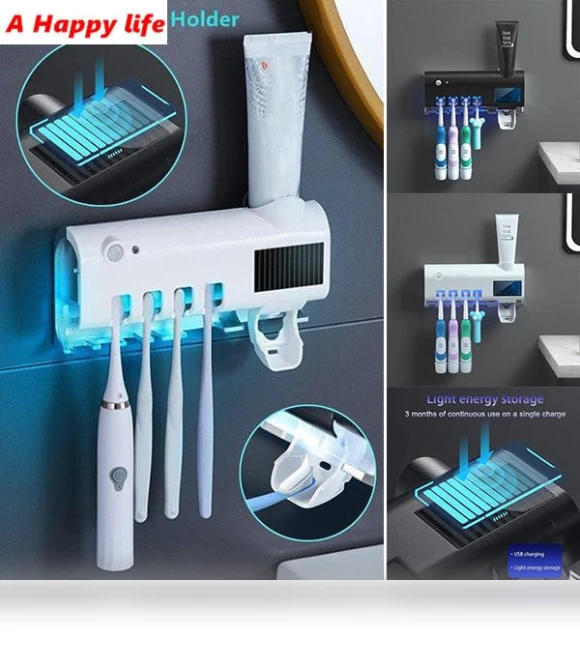 Automatic UV Light Smart Toothpaste Dispenser — Toothpick Holders, JSP111