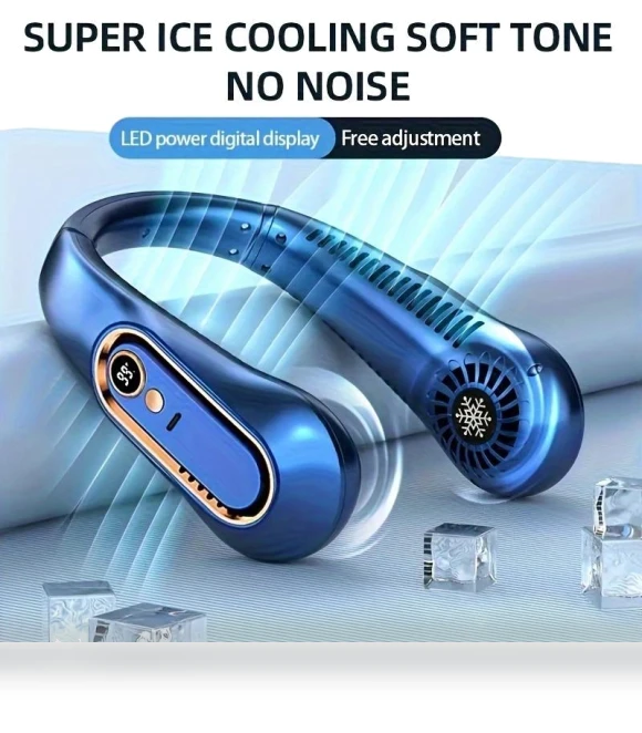 Rechargeable Neck Wearable Fan — Portable Cooling Solutions, Home Whispers