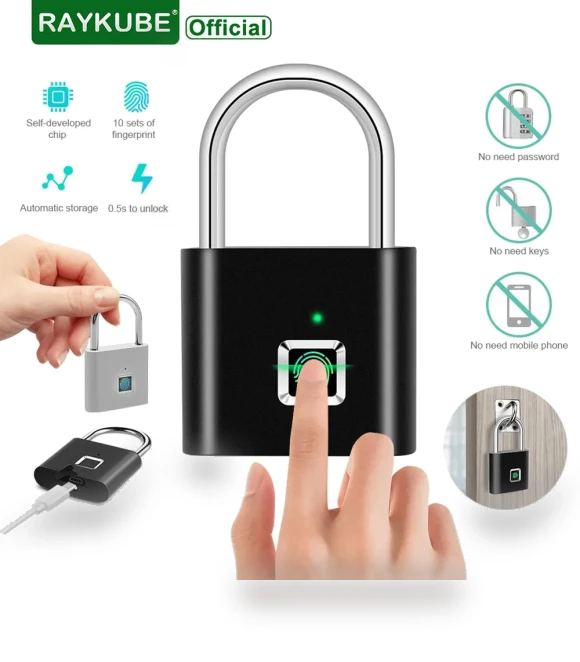 Smart Lock with Fingerprint — Biometric Security, RAYKUBE