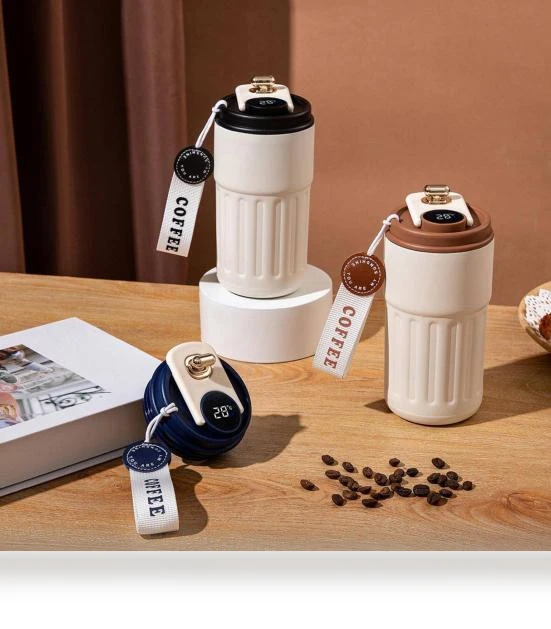 Smart Thermo Mug with LCD Display — Beverage Warmers, Pinmanlong