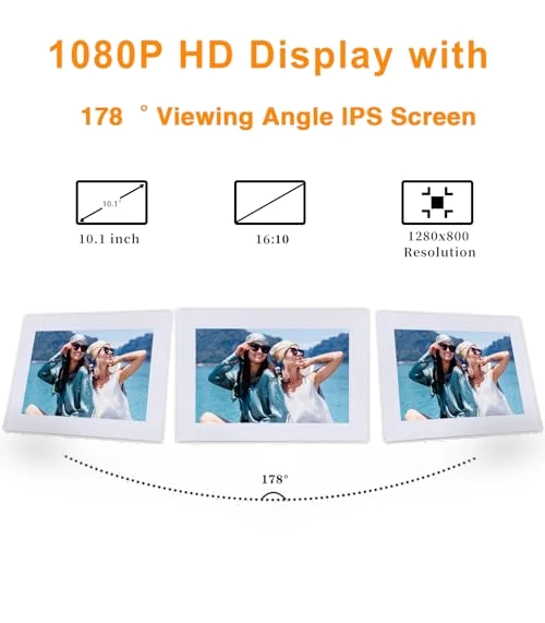 10.1 Inch Smart WiFi Digital Photo Frame — Digital Frames, QCREA
