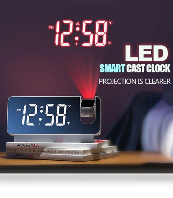 180° Rotating Projector Alarm Clock — Alarms & Clocks, Daily necessities-V