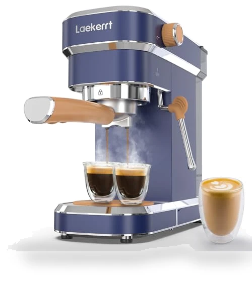 20 Bar Espresso Maker with Milk Frother Steamer — Coffee & Espresso Combos, Laekerrt