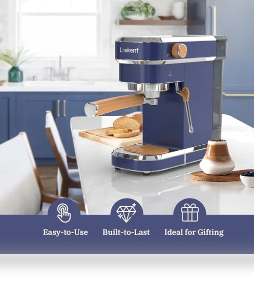 20 Bar Espresso Maker with Milk Frother Steamer — Coffee & Espresso Combos, Laekerrt