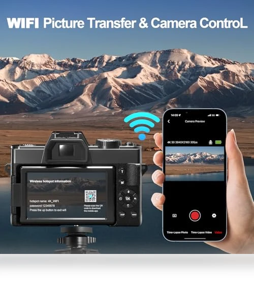 4K Vlogging Camera with Flip Screen — Compact Digital Cameras, NBD