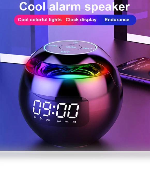 Bluetooth Speaker Night Light Alarm Clock — Alarm, Daily necessities-V