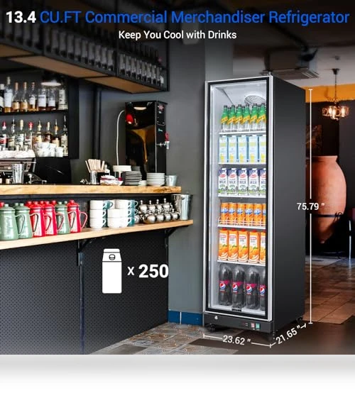 Commercial Beverage Refrigerator with Glass Door — Mini Fridges, BODEGA