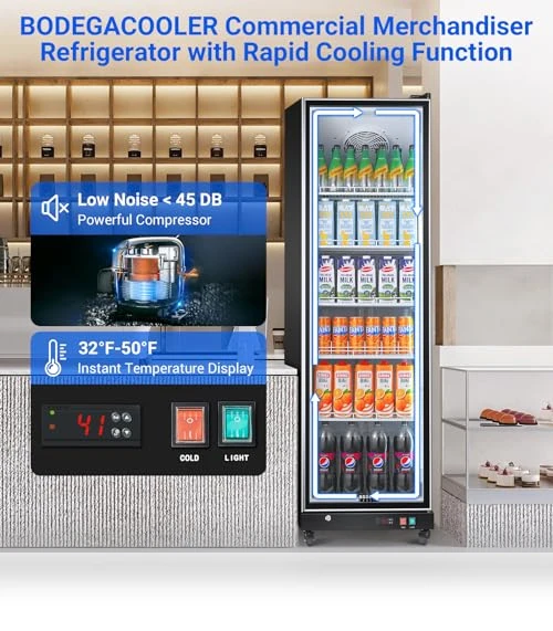 Commercial Beverage Refrigerator with Glass Door — Mini Fridges, BODEGA