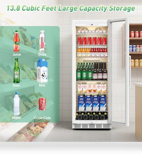 Display Beverage Fridge with Glass Door — Drink Coolers, Velivi