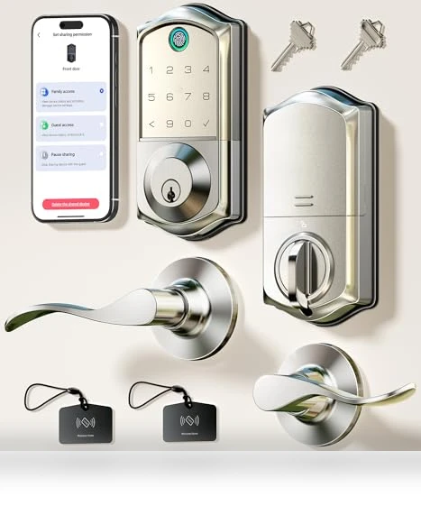 Fingerprint Smart Lock with Lever Handles — Smart Home Security, Veise