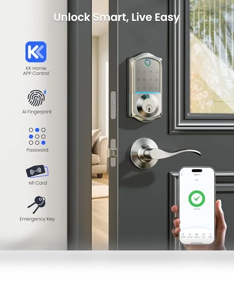 Fingerprint Smart Lock with Lever Handles — Smart Home Security, Veise
