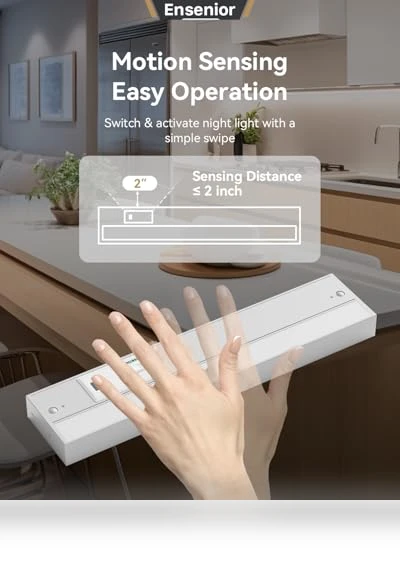 Hand Wave Motion Sensor LED Under Cabinet Lighting — Under-Cabinet Lights, Ensenior