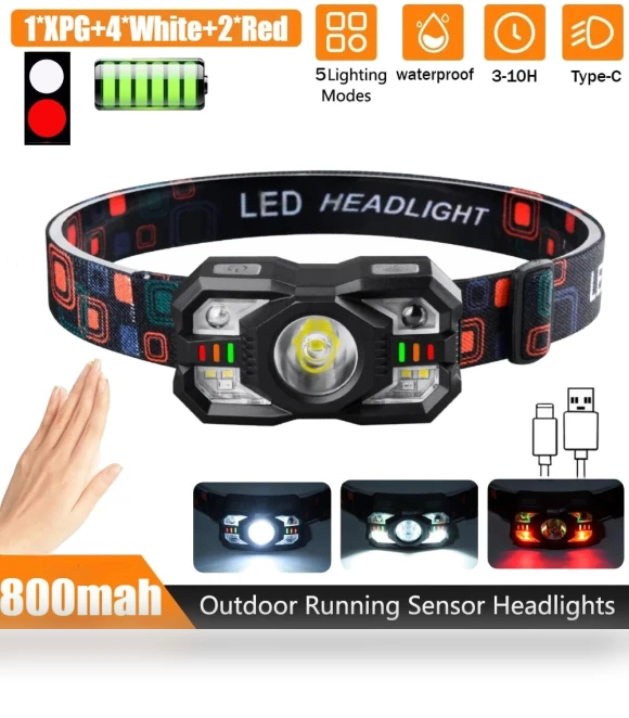 IR Motion Sensor Headlamp — Flashlights, LIUXING Fire Portable Lighting
